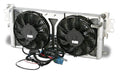 AFCO Racing 80280PRO Heat Exchanger Aluminum Satin   2007 - 2012 Shelby GT500 Double Pass   (L - 26-1/4”) X (W - 5-3/8”) X (H - 11-3/8”) With Fans American Autowire