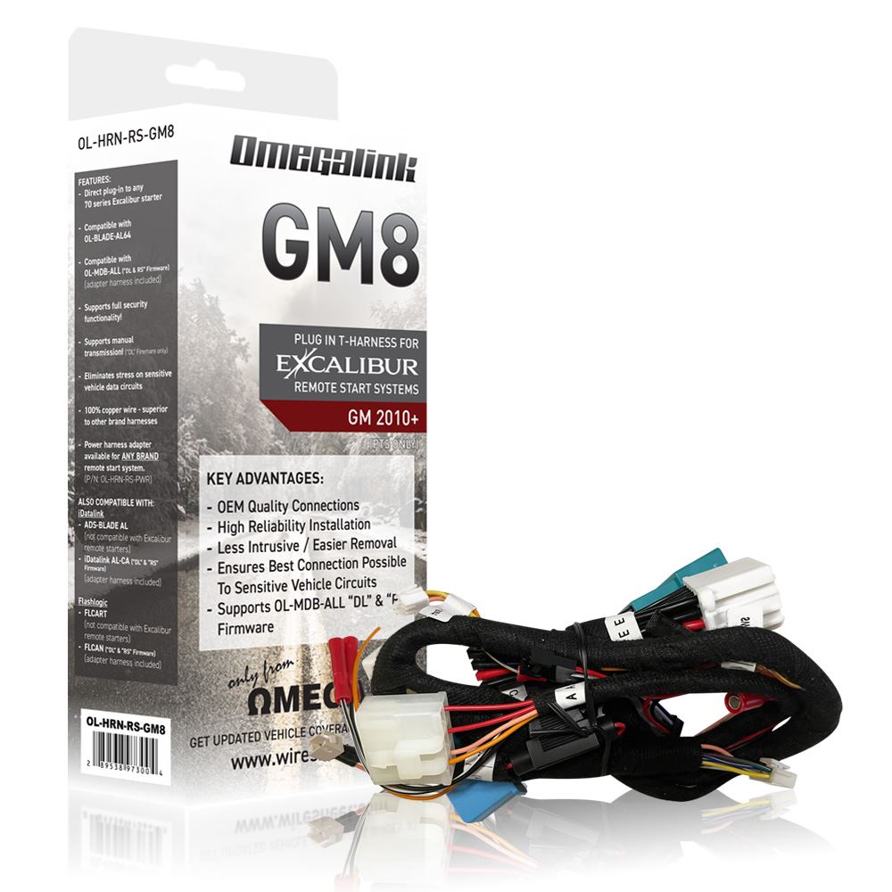 Omega OL-HRN-RS-GM8 Plug in T-harness for select GM Press To Start models 2010 and up Omega