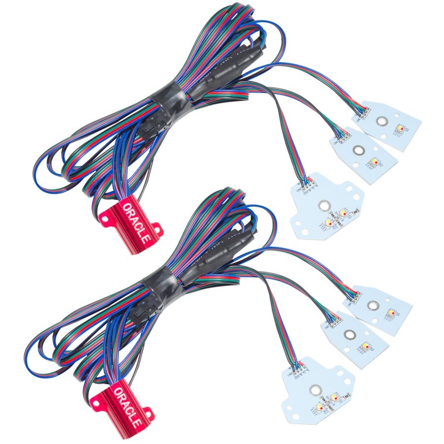 Oracle Lighting 2394-330 ColorSHIFT Halo Kits 2394-330 LED Halo Kit Dodge Charger 2014-2015 LED ColorSHIFT DRL ORACLE