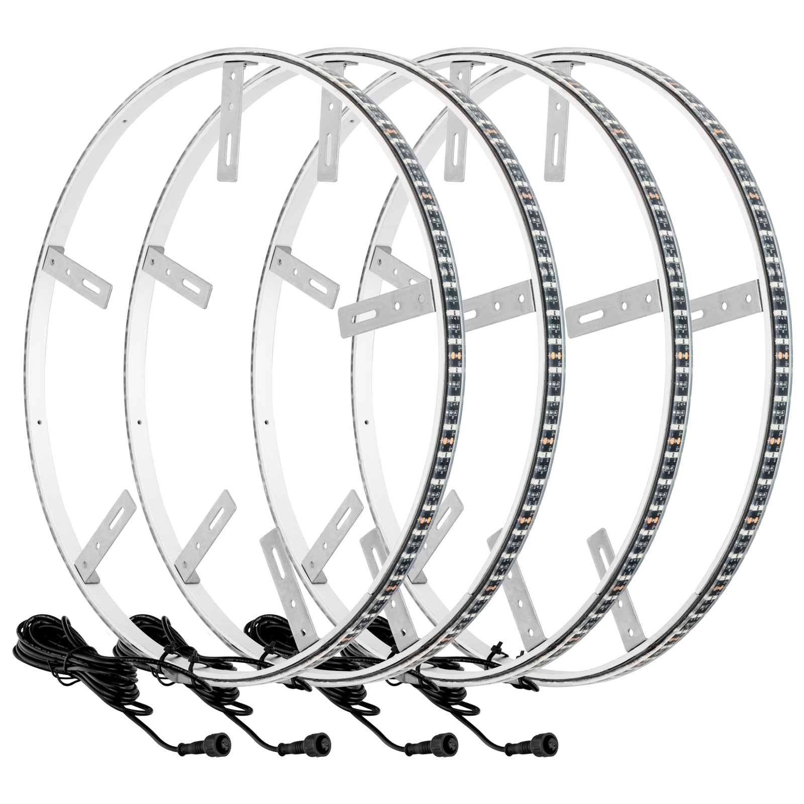 Oracle Lighting 4228-001 Illuminated LED Wheel Rings 4228-001 Accent Lights, Wheel Ring Lights, Double LED, White, Waterproof, Kit ORACLE