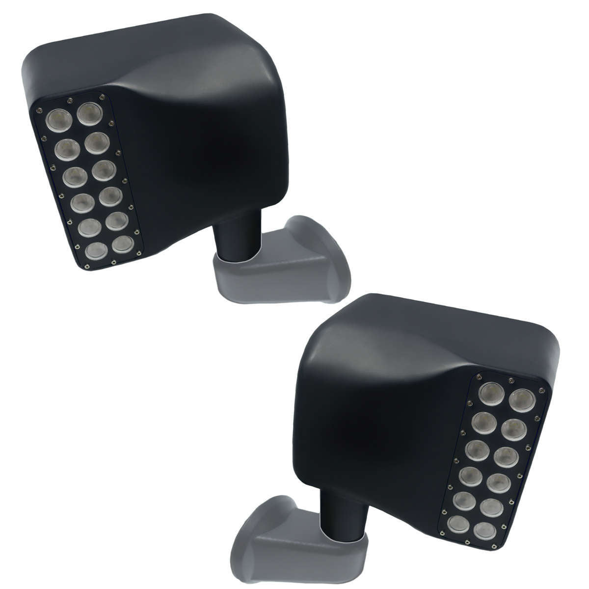 Oracle Lighting 5751-001 LED Mirrors 5751-001 Mirrors, Side View, LED, Custom, Convex, Electric, Black Polycarbonate Housing, Jeep, Pair ORACLE