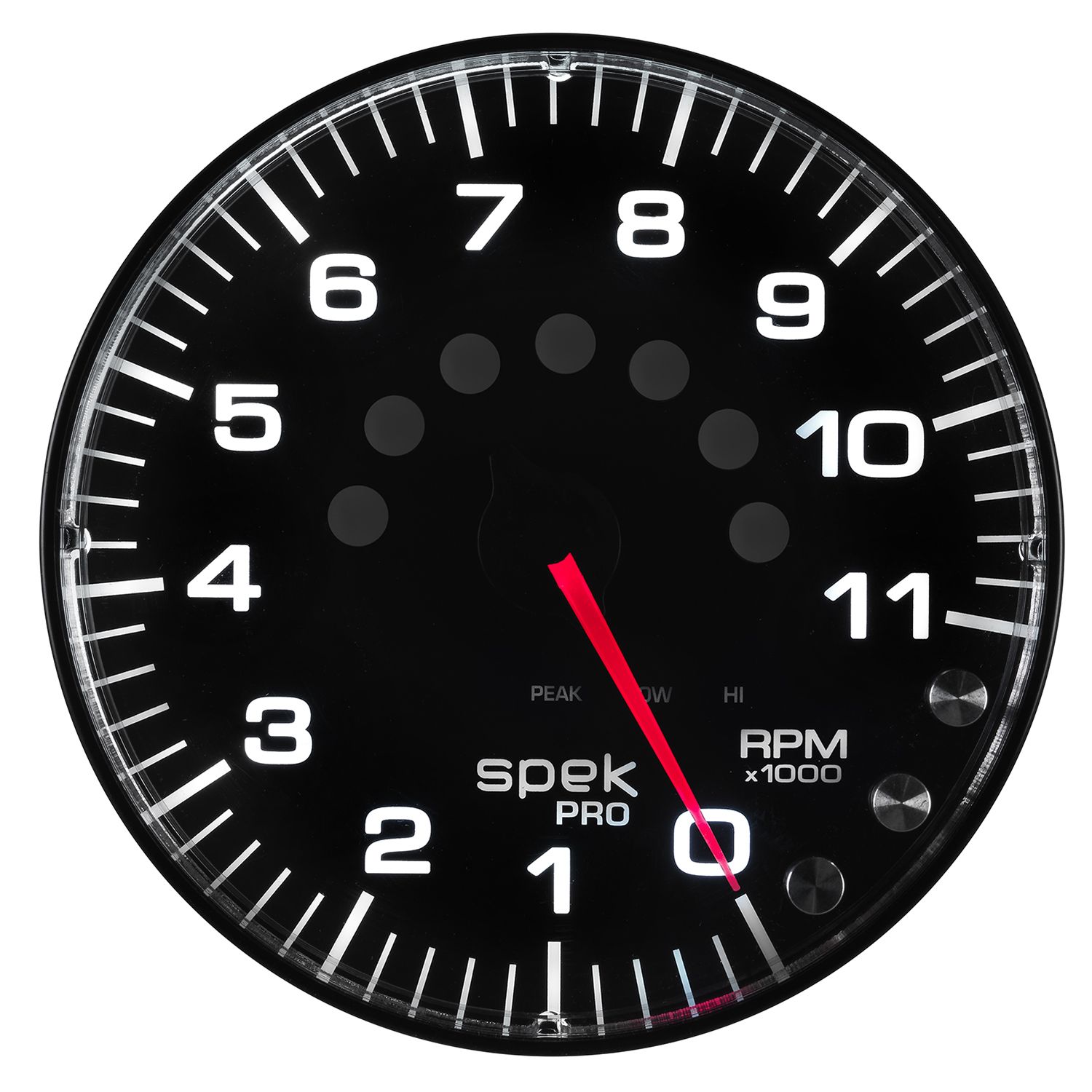 Autometer P239328 5" IN-DASH TACHOMETER, 0-11,000 RPM, SPEK-PRO, BLACK DIAL, BLACK BEZEL, FLAT ANTIGLARE LENS