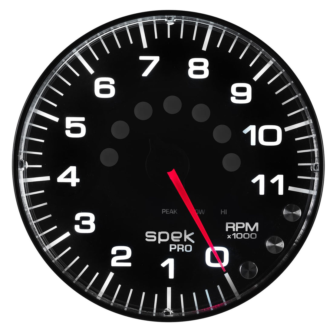 Autometer P239328 5" IN-DASH TACHOMETER, 0-11,000 RPM, SPEK-PRO, BLACK DIAL, BLACK BEZEL, FLAT ANTIGLARE LENS Autometer