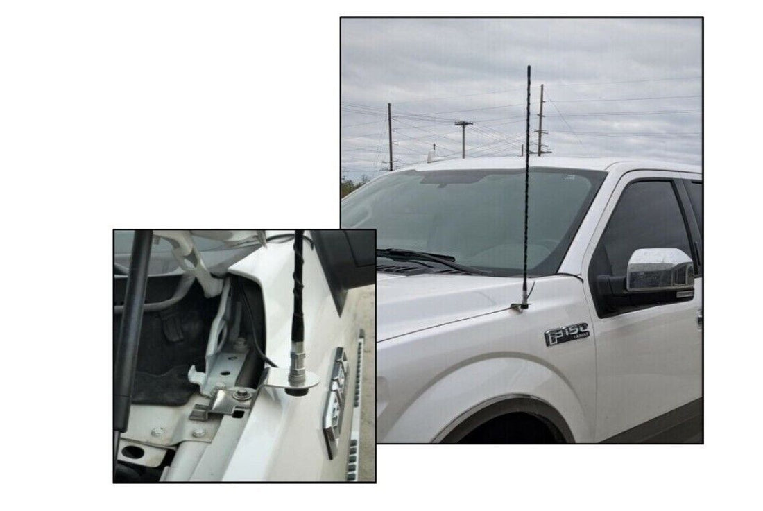 Procomm PC22-4004 Ford F150 3FT CB Antenna Kit Hood Mount 2015+ Procomm