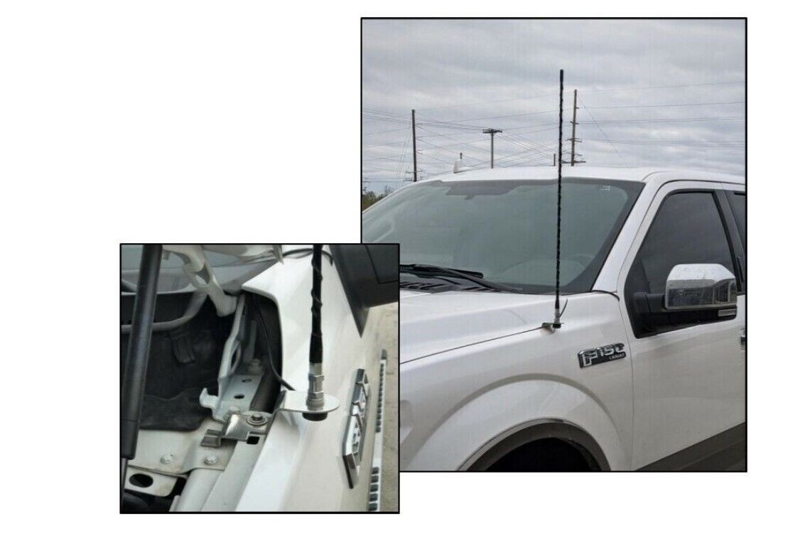 Procomm PC22-4004 Ford F150 3FT CB Antenna Kit Hood Mount 2015+ Procomm