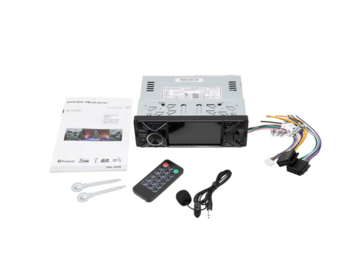 Power Acoustik PML-43HB Bluetooth Digital 1080P Multimedia Receiver w/ 4.3" LCD Omega