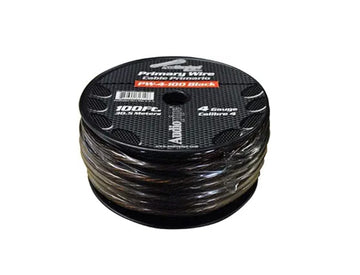 Audiopipe® PW4-100BLK - 4 AWG Single 100' Black Stranded GPT Primary Speaker Wire