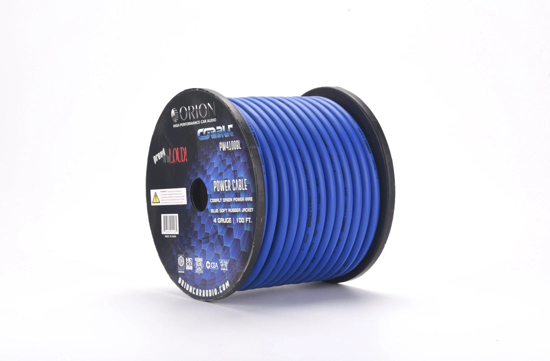 Orion PW4100BL Cobalt 4 Gauge CCA Wire - Blue Jacket (100ft Roll) Orion