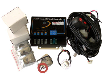Race Sport RS-RTE3-307BW LED Strobe Lighting Kit With Brain Unit and Multiple Mounting Options (White)
