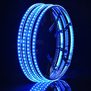 Race Sport Lighting RSCSWL17-DR ColorSMART Bluetooth Controlled 17 in. LED Wheel Light Double Side Strips, Fits 2x output, w/ Turn & Brake