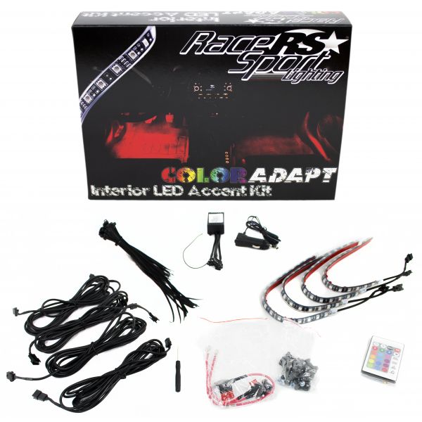 Racesport RSIKIT ColorADAPT Adaptive RGB LED Flexible Interior Kit with Key Card RGB Remote