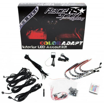 Racesport RSIKIT ColorADAPT Adaptive RGB LED Flexible Interior Kit with Key Card RGB Remote