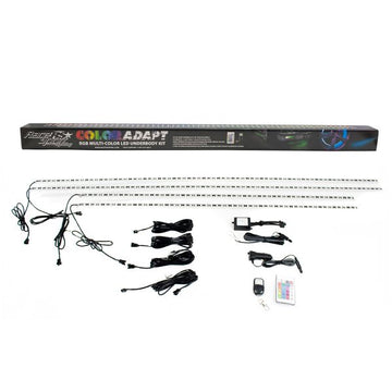 Racesport RSUKIT ColorADAPT Adaptive RGB LED Aluminum Solid Underbody Kit with Key Card RGB Remote with Retail Box