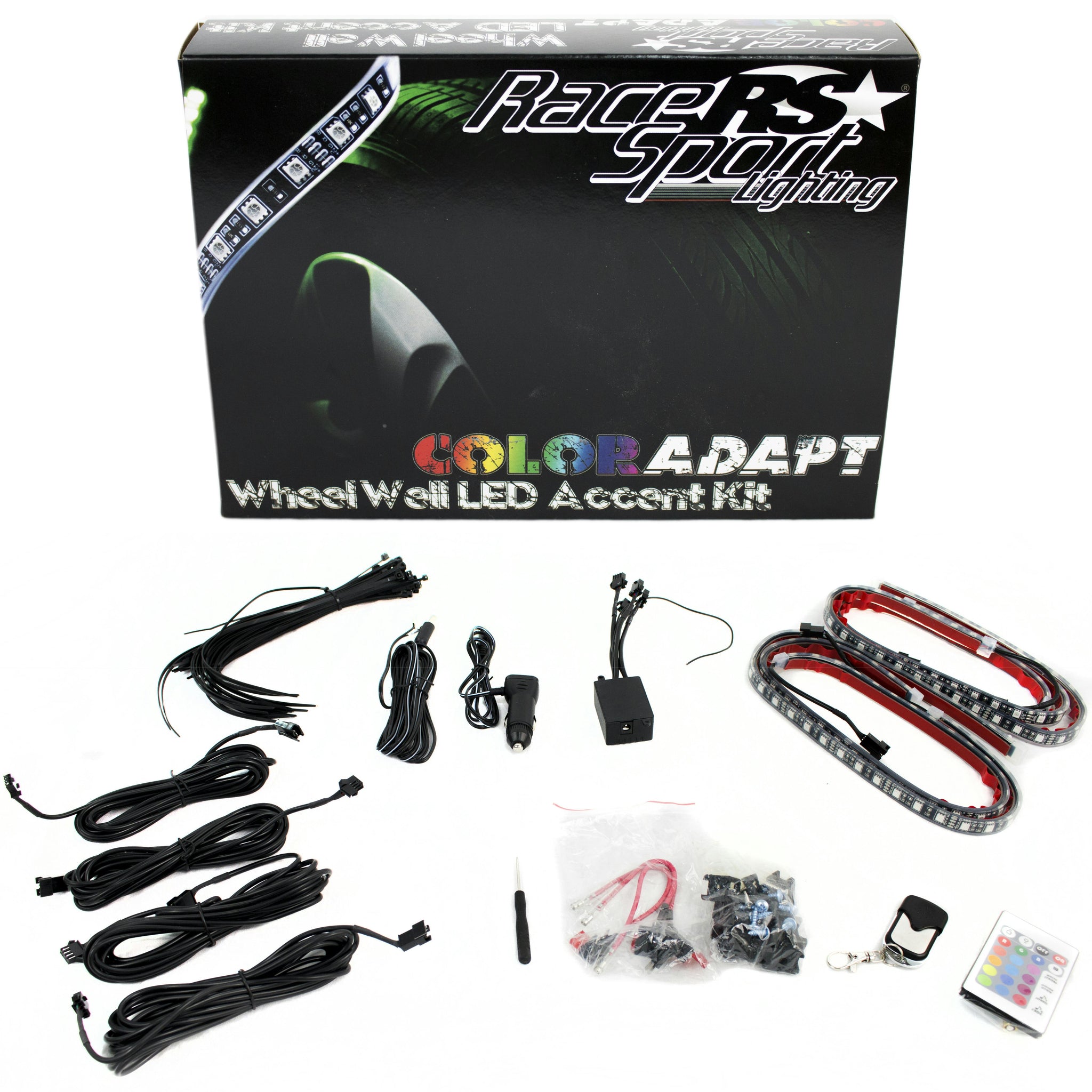 Race Sport Lighting RSWWKIT Race Sport ColorADAPT LED Wheel Well Kit with remote control
