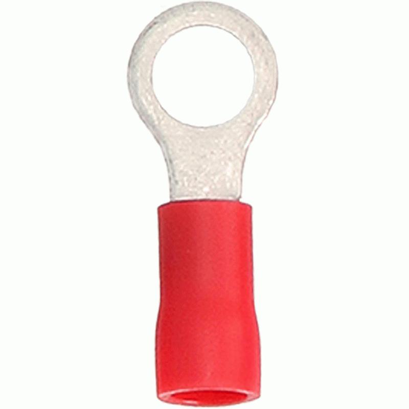 Metra RVRT6 Red Vinyl Ring Terminal 22-18 Gauge #6 - Package of 100 Metra Electronics
