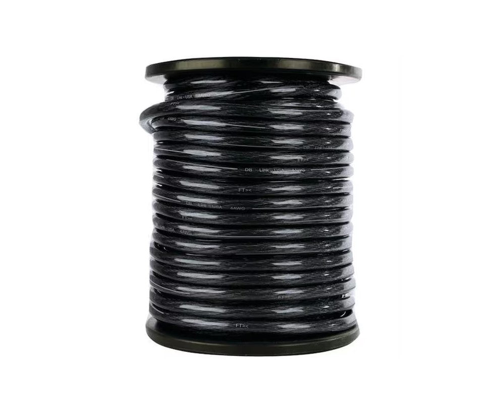DB Link STGW4BK100Z Soft Touch Power Wire - 4-Gauge Black 100-Ft Roll