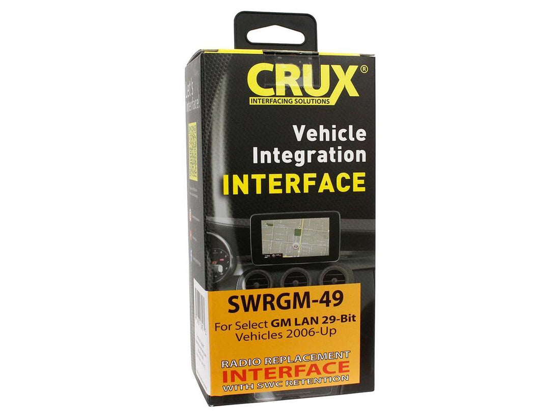 CRUX SWRGM49 Radio Replacement Interface for Select 06-17 GM LAN 29 Bit Vehicles with SWC CRUX Interfacing Solutions