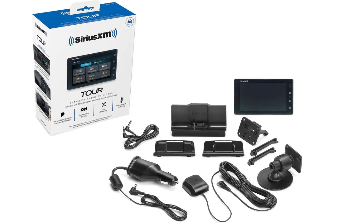 SiriusXM SXWB1V1 TOUR with 360L Dock & Play satellite + streaming radio with vehicle kit SiriusXM