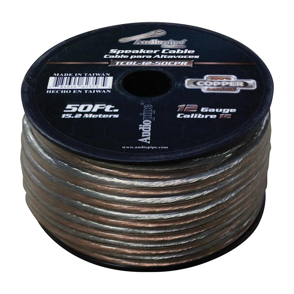 Audiopipe Tcbl-12-50cpr 100% Copper Series Speaker Wire 12 Gauge - 50 Foot