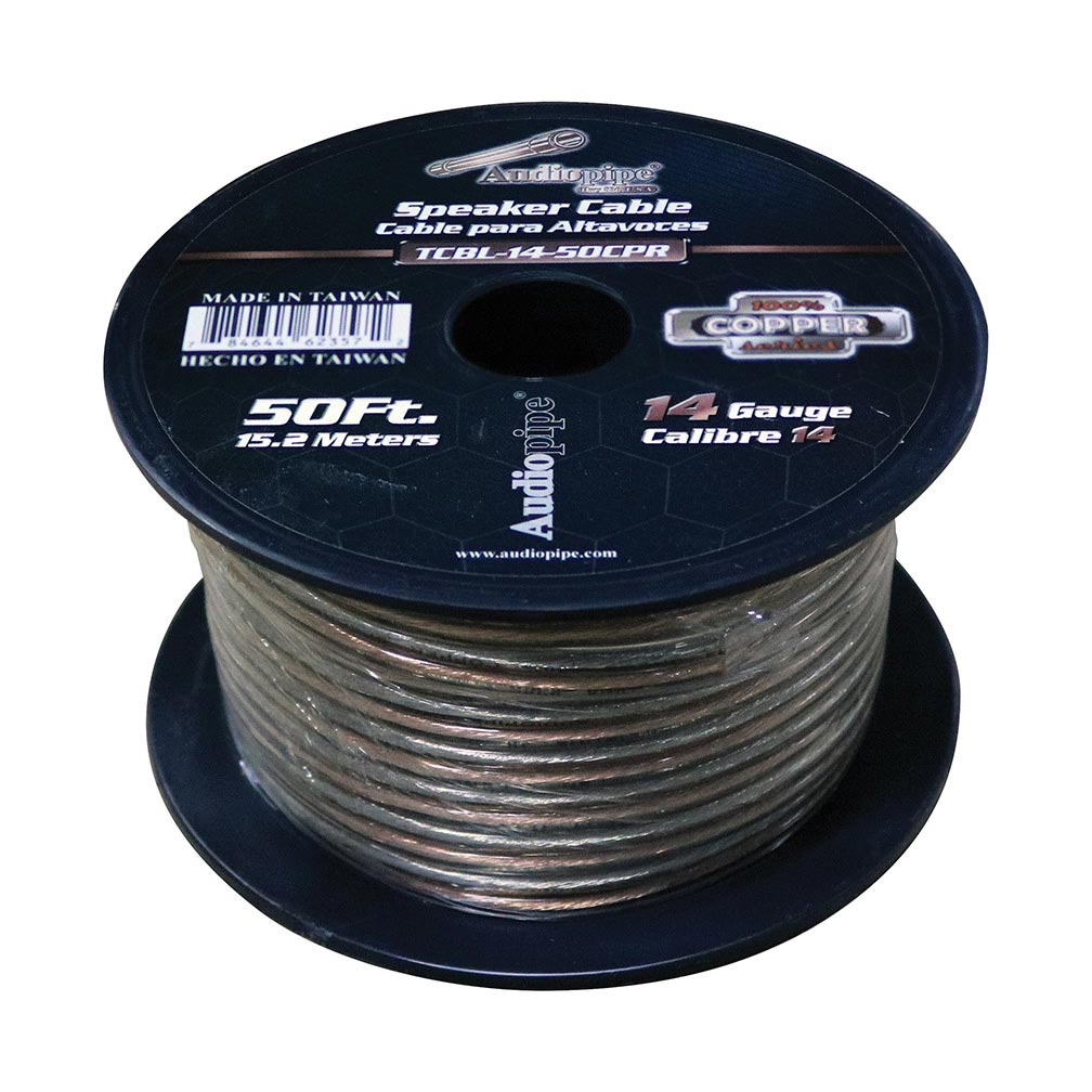 Audiopipe Tcbl-14-50cpr 100% Copper Series Speaker Wire 14 Gauge - 50 Foot Audiopipe