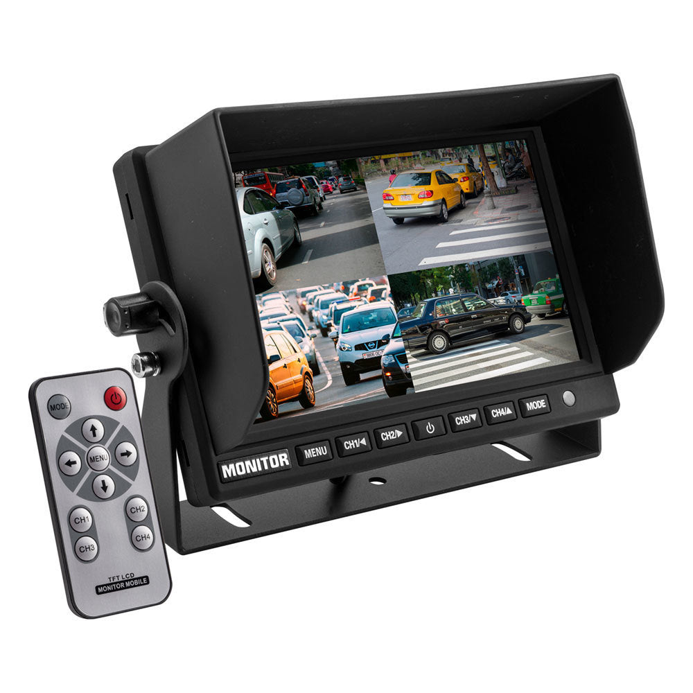 iBeam TE-7VS-4 7 Inch Monitor with Quad Camera Input Ibeam