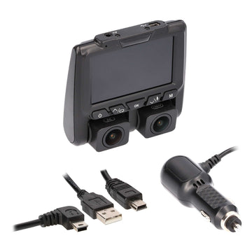 Cámara de tablero iBeam TE-DVR-DL4K 4K de doble vista con DVR