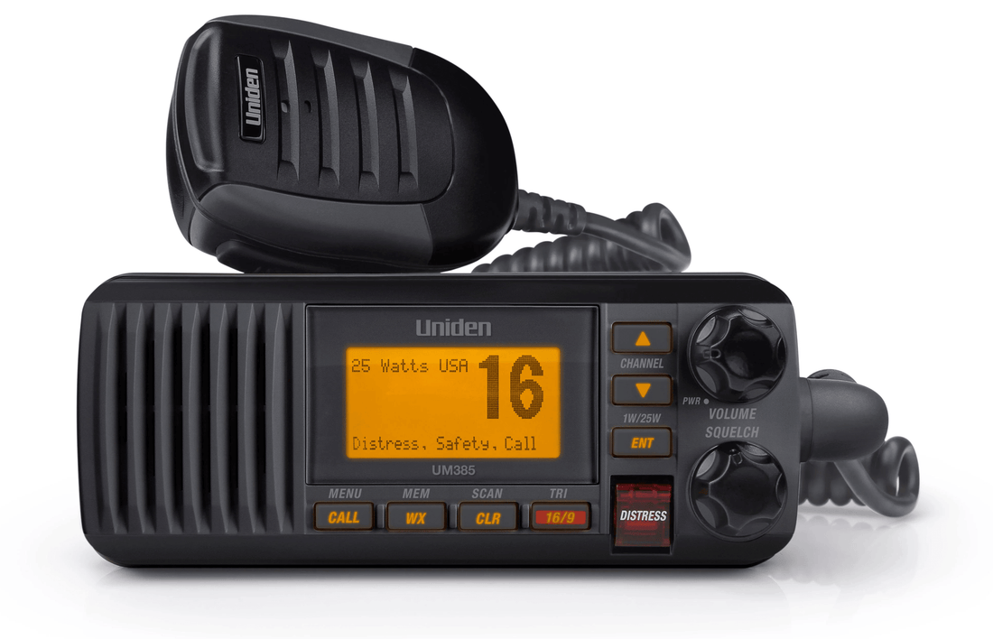 Uniden UM385BK VHF Marine Radio with Weather Alert Uniden