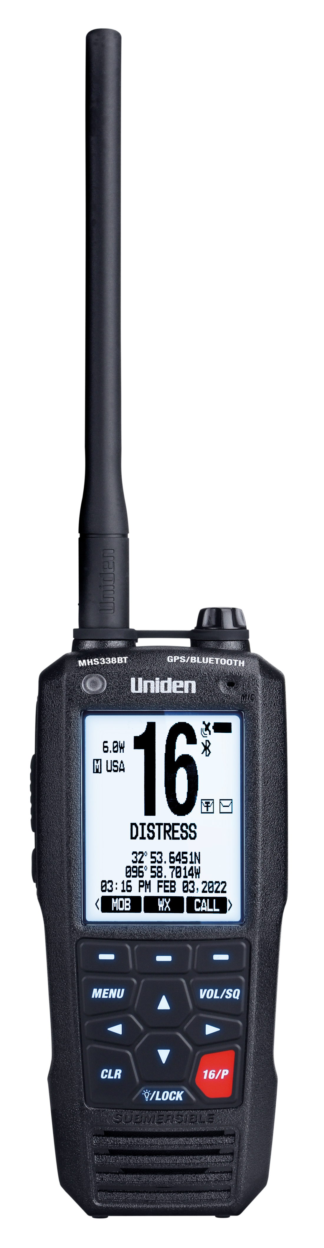 Uniden MHS338BT 6 Watt Marine Hand Held Radio Uniden