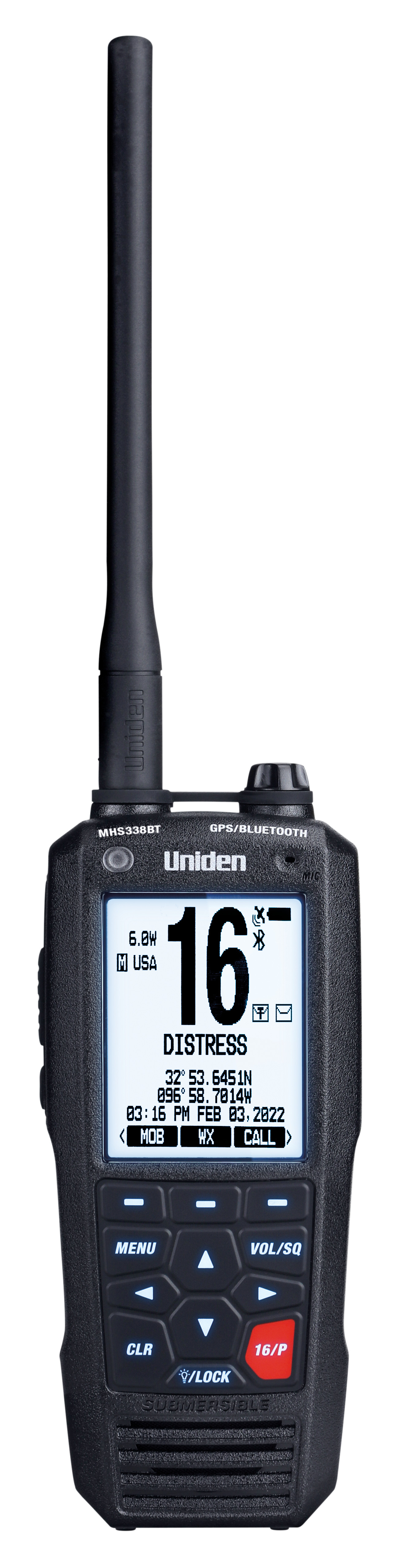 Uniden MHS338BT 6 Watt Marine Hand Held Radio Uniden