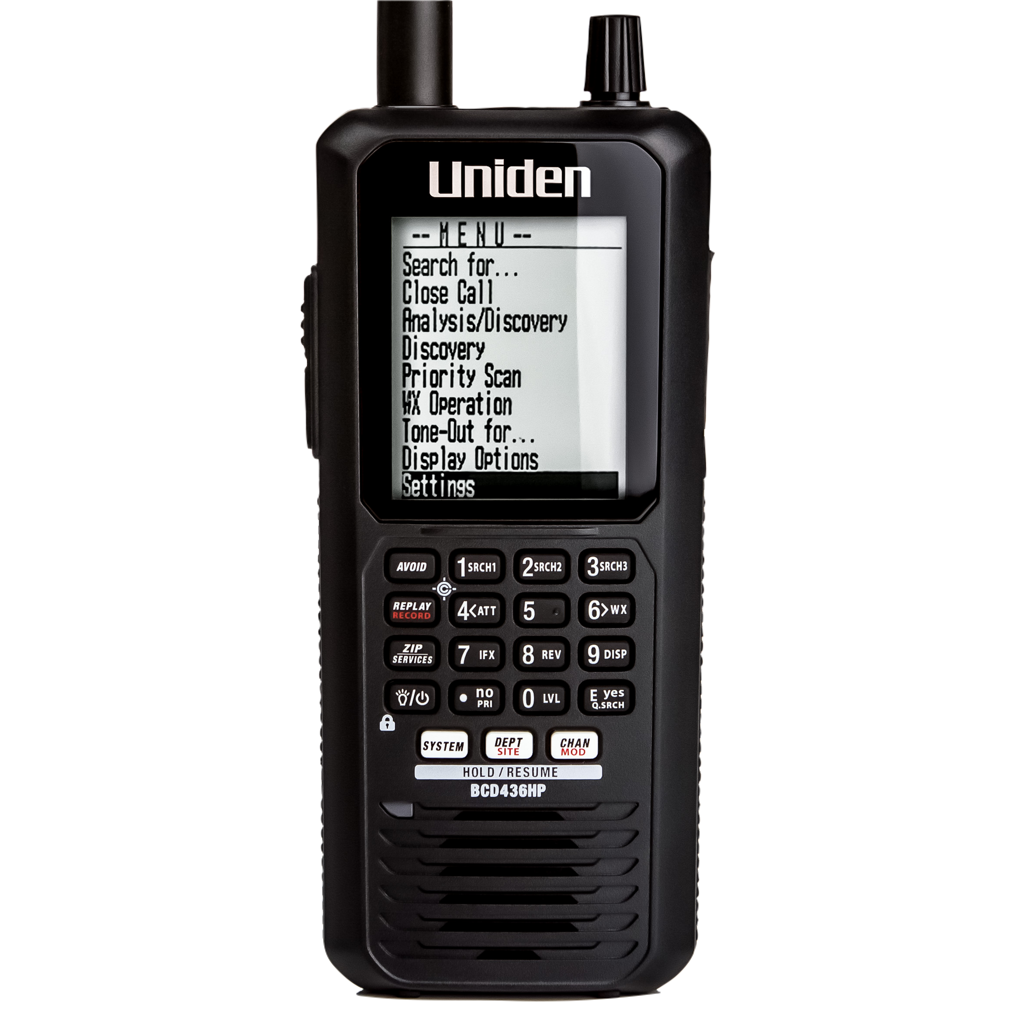 Escáner digital portátil de fase 2 TrunkTracker V BCD436HP de Uniden