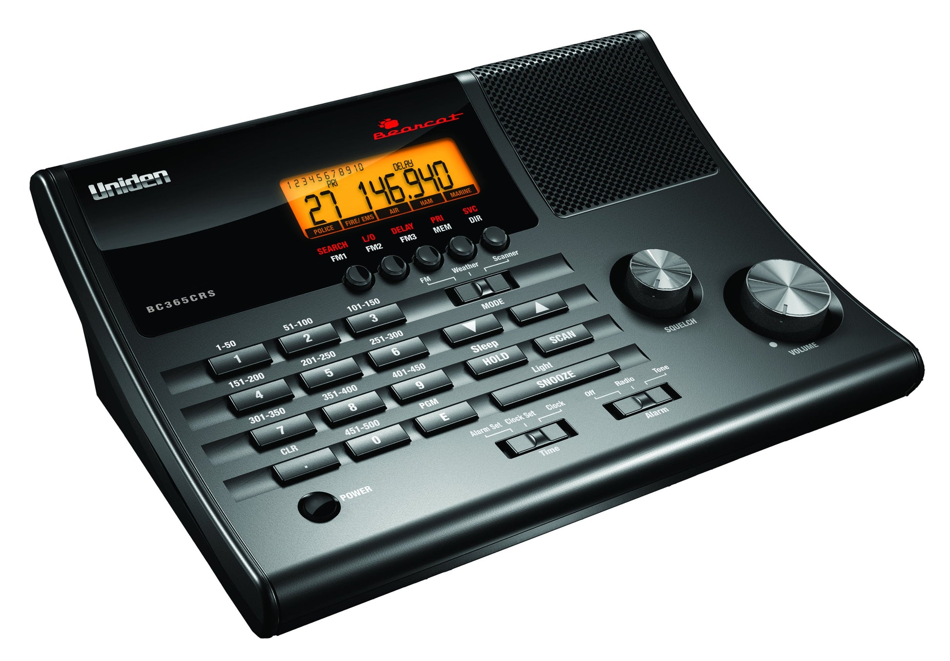 Uniden BC365CRS Scanner with FM Radio Alarm Clock and Weather Uniden