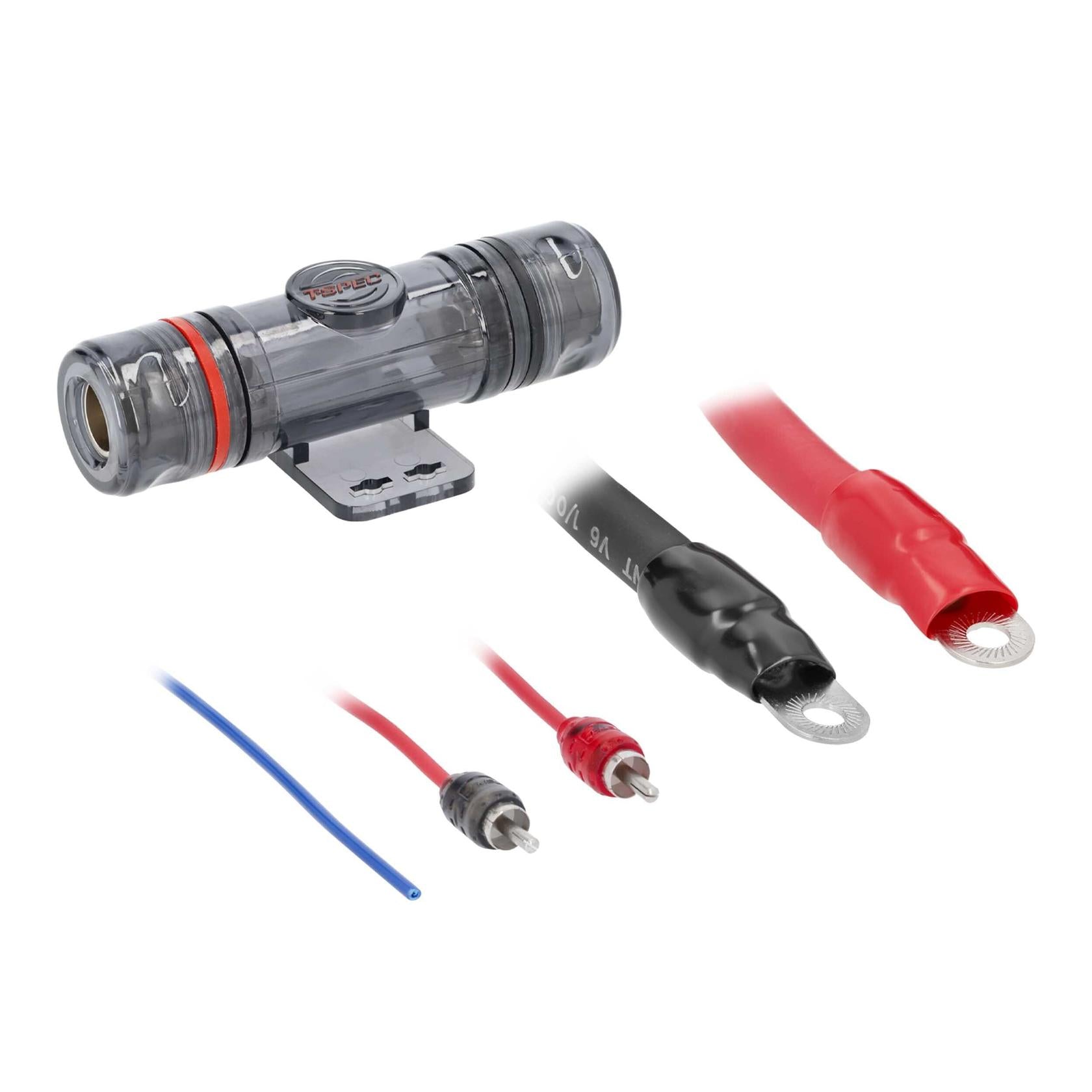 T-SPEC V6-RAK1-0 V6 Series Amp Installation Kit with RCA Cables (1/0 Gauge) T-Spec