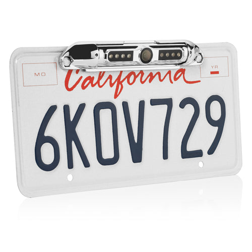 BOYO VTL400CIR - Bar-Type License Plate Backup Camera with Night Vision and Parking Lines (Chrome) Boyo