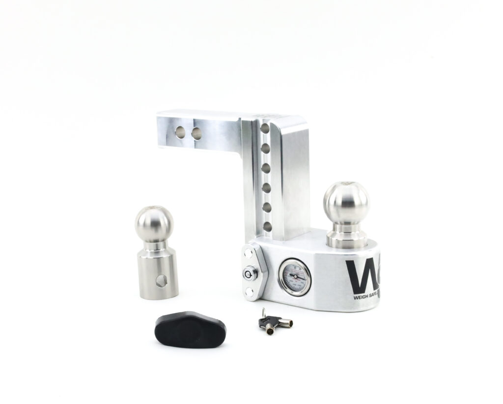 Weigh Safe WS6-2 Aluminum Adjustable Ball Mount, Drop Length: 6", Shaft Size: 2", Tow Ball: 2" & 2-5/16", Keyed Alike Locks: No Additional Locks, :