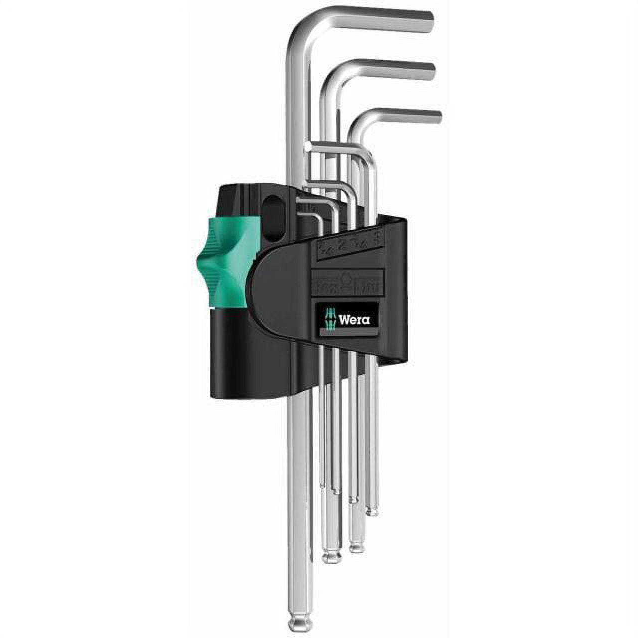 Wera Hex-Plus Chrome-Plated Long Shaft Metric L-Key Allen Wrench, 7 (5022181001) Wera