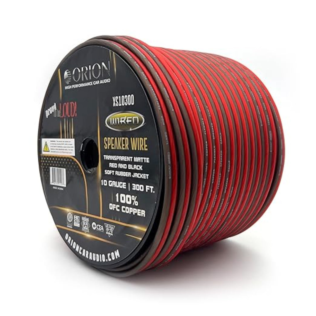 Orion XS10300 Orion XS10300 10 Gauge OFC Speaker Wire  300 Ft Speaker Cable for Car Audio, Home Theater & Pro Audio Systems Orion