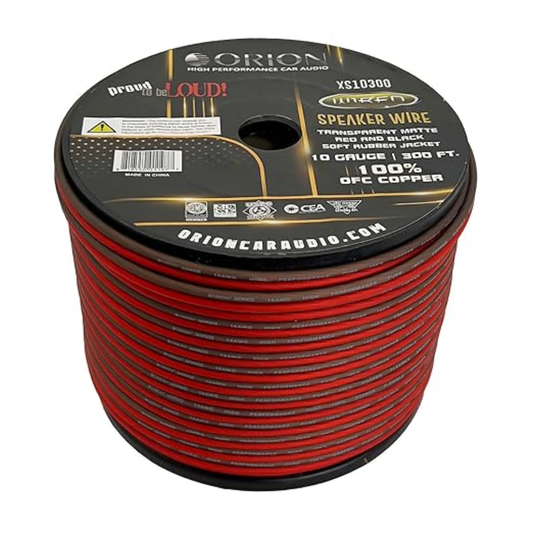 Orion XS10300 Orion XS10300 10 Gauge OFC Speaker Wire  300 Ft Speaker Cable for Car Audio, Home Theater & Pro Audio Systems Orion