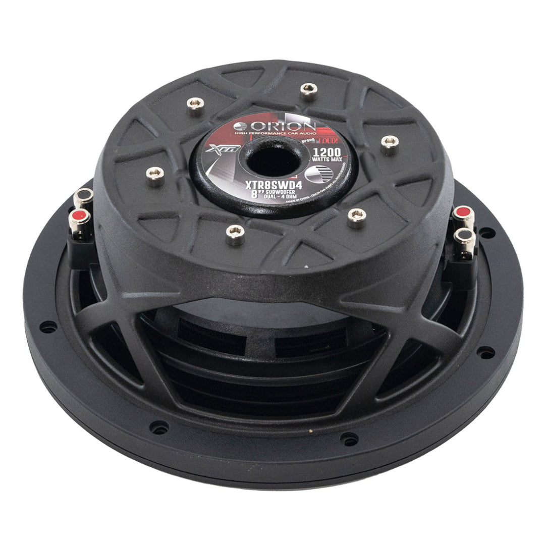 Orion XTR8SWD4  8 Inch Dual 4 Ohm Shallow Mount Subwoofer | 300W RMS Bass Power Orion