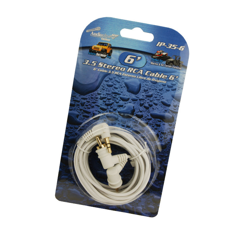 Audiopipe IP-35-6 3.5 Stereo RCA Cable 6FT (IP-35-6) Audiopipe