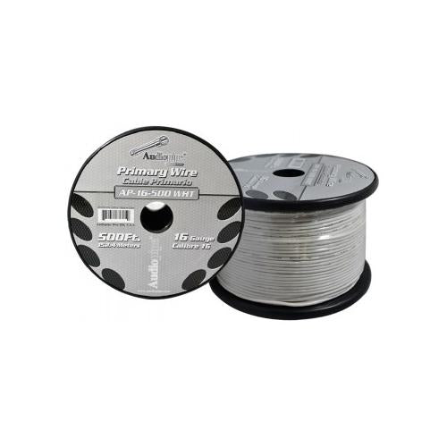 Audiopipe AP-16-500-WH 16GA Primary Speaker Wire 500 Feet, White Nippon