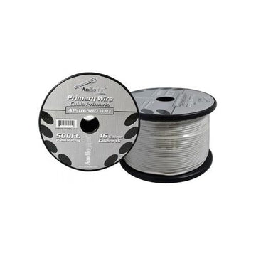 Audiopipe AP-16-500-WH 16GA Primary Speaker Wire 500 Feet, White Nippon