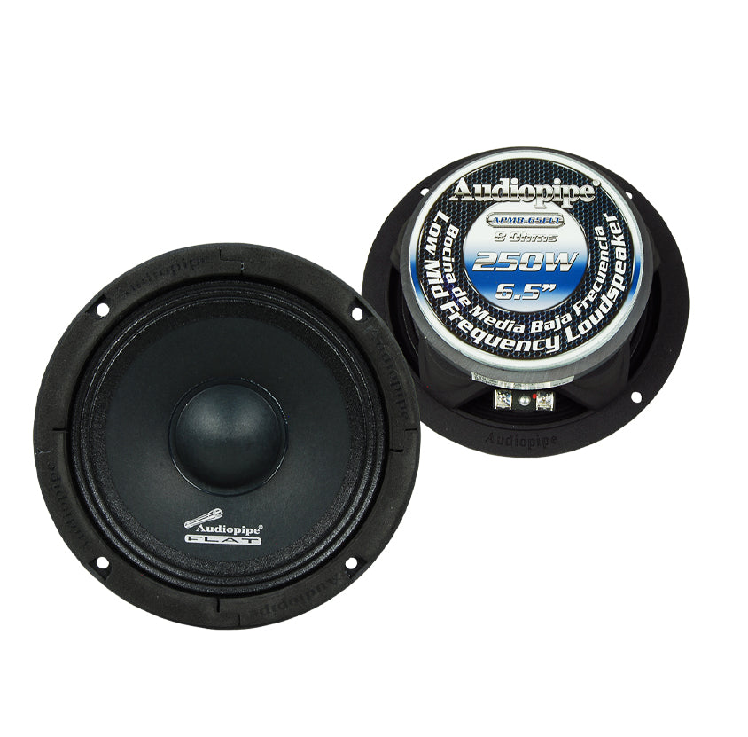 Audiopipe APMB-65FLT APMB-65FLT Flat Design Low Mid Frequency Loudspeaker Audiopipe