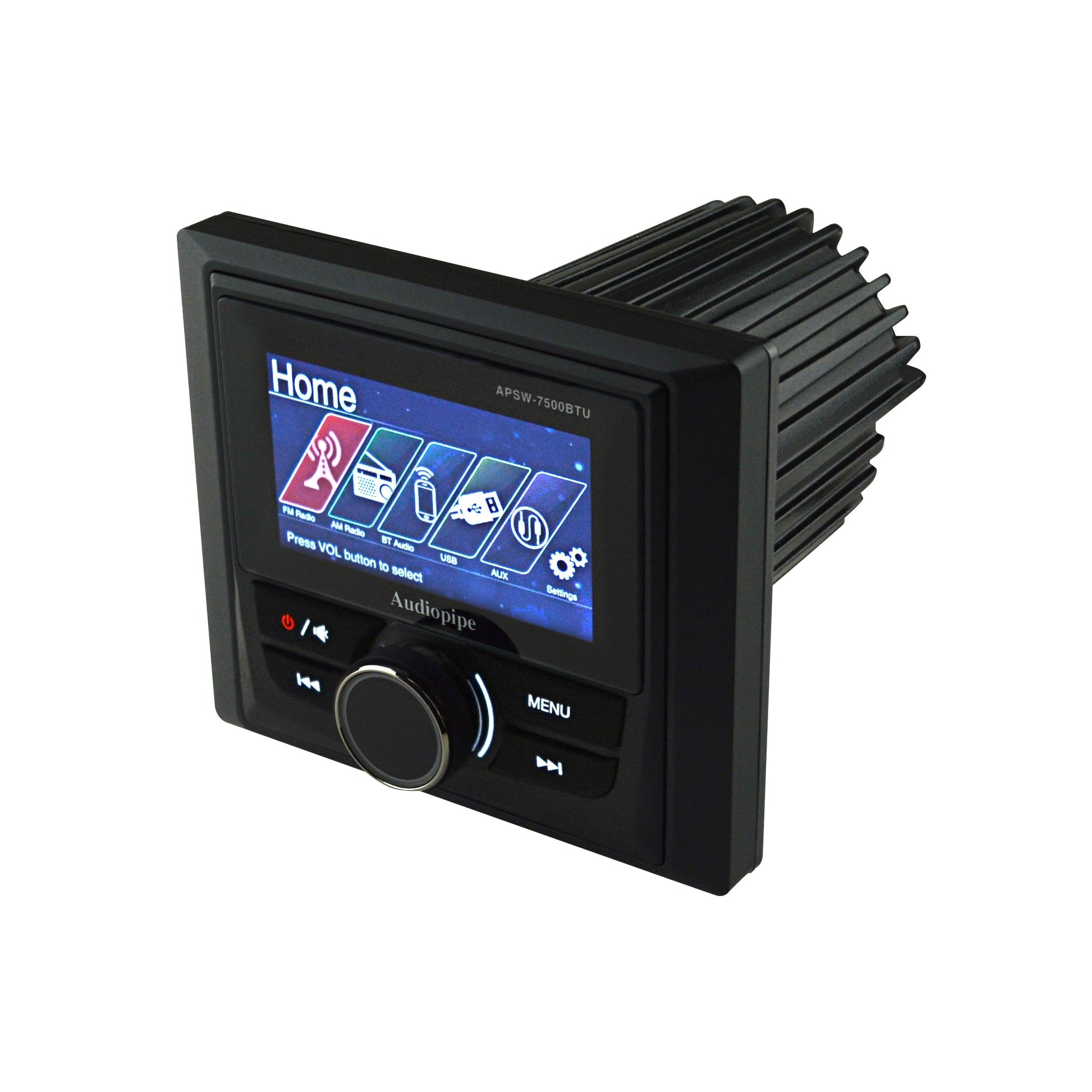 Audiopipe APSW-7500BTU  3” TFT LCD High Definition Multimedia Marine Head Unit Excalibur