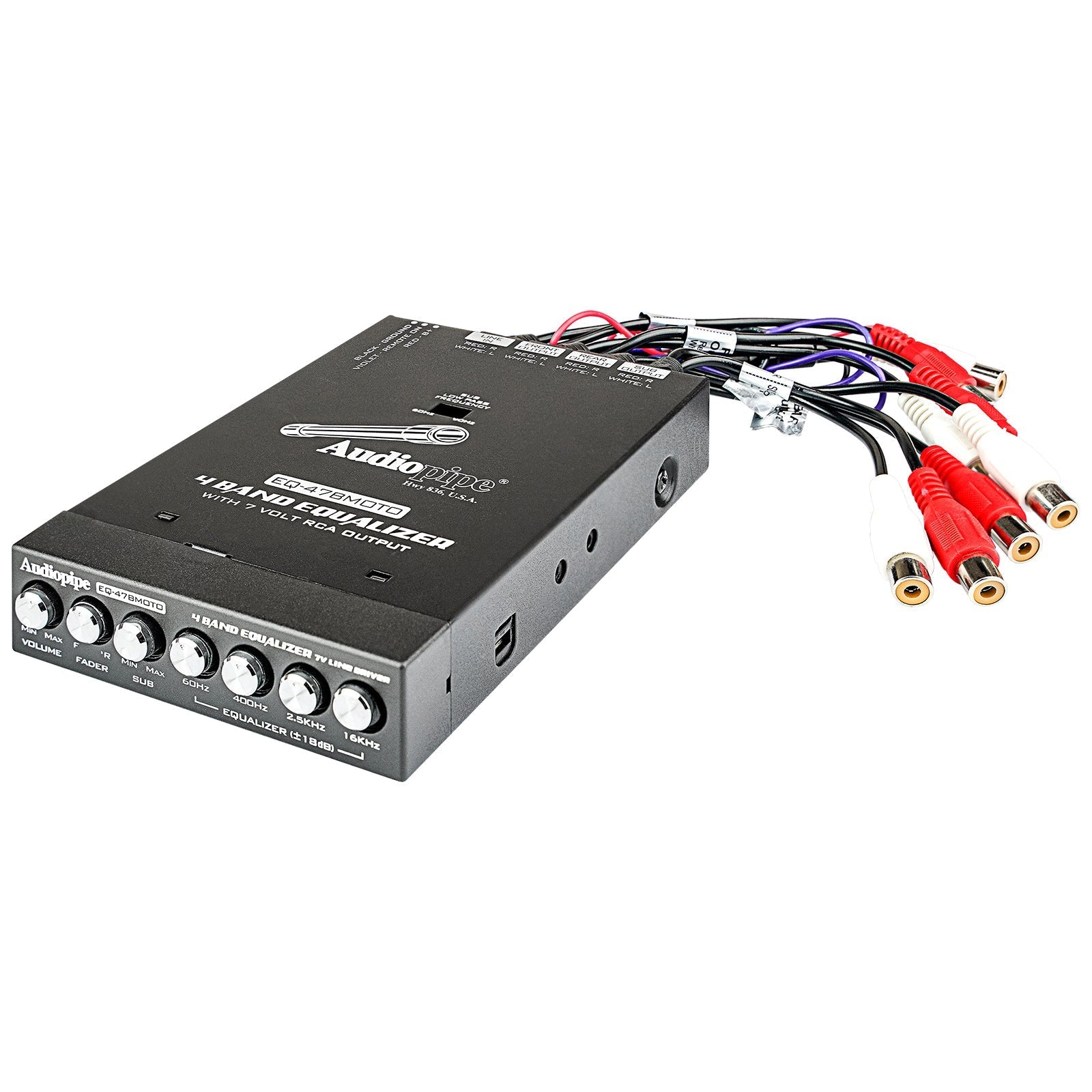 Audiopipe EQ-47BMOTO 4 Band - 7V - Graphic Equalizer Audiopipe
