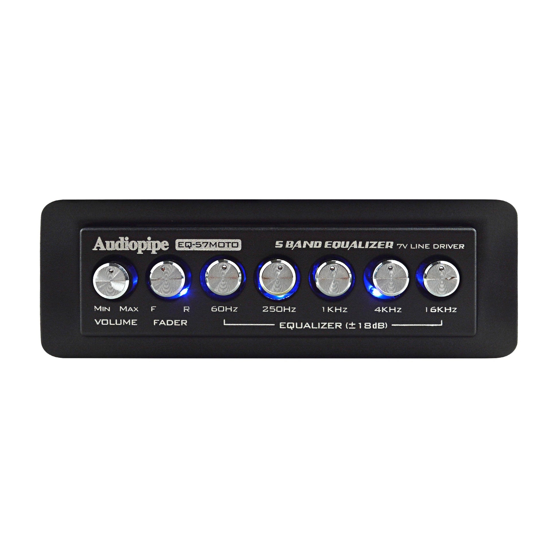Audiopipe EQ-57MOTO Audiopipe 5 Band Graphic Equalizer with 7 V Line Driver (EQ-57MOTO) Audiopipe