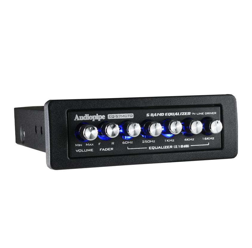 Audiopipe EQ-57MOTO Audiopipe 5 Band Graphic Equalizer with 7 V Line Driver (EQ-57MOTO) Audiopipe