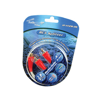 Audiopipe IP-YF-2M-06 IP-YF-2M-06 Oxygen Free 6” (0.16 m) Shielded Marine Grade “Y” RCA Audio Cable