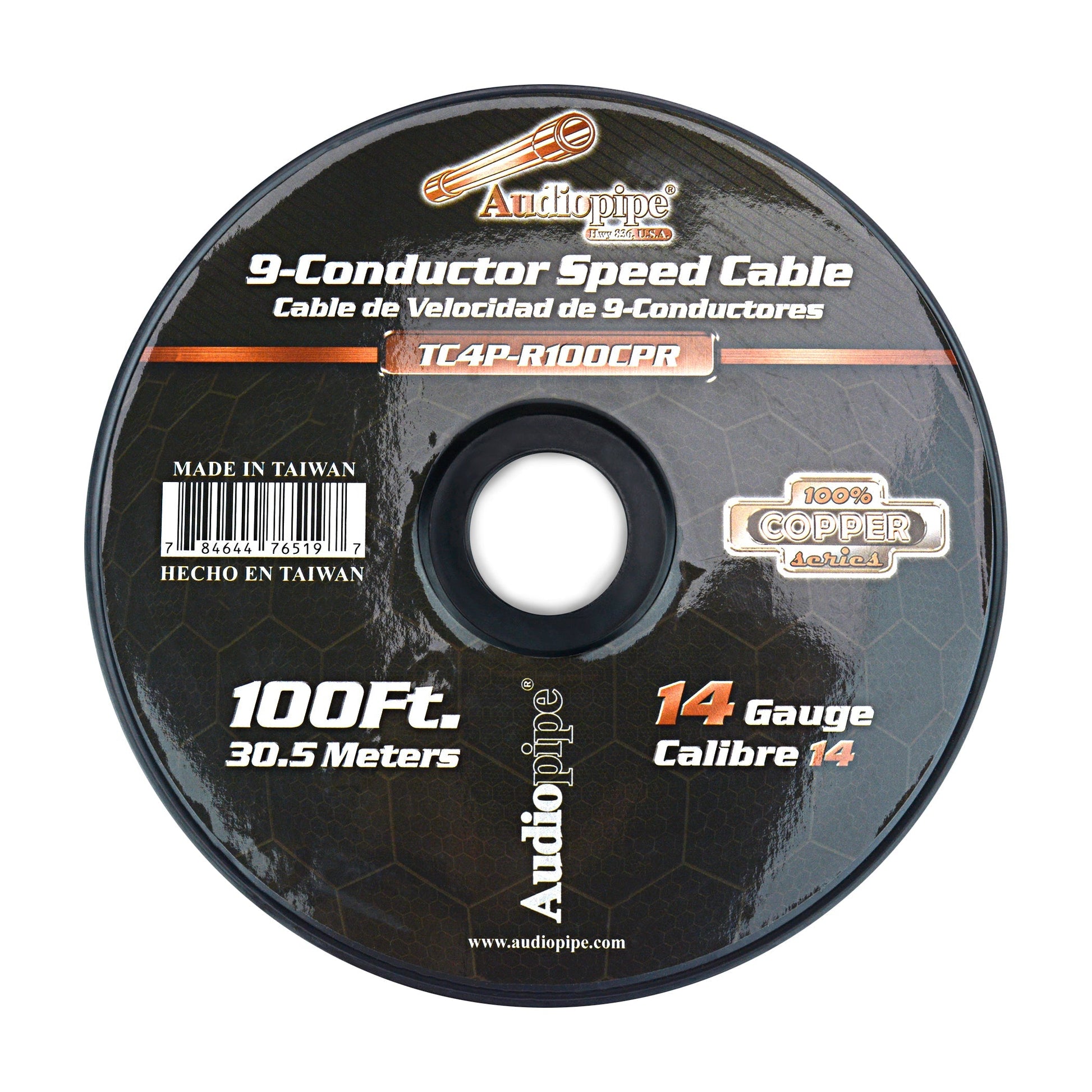Audiopipe TC4P-R100CPR 9-Conductor Speed Cable (TC4P-R100CPR) Audiopipe