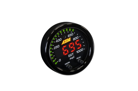 AEM Electronics 30-0305 AEM X-Series EGT Gauge Kit 0-1800F/0-1000C - Black Bezel and Black Faceplate Aem Electronics
