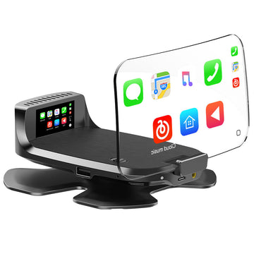 BOYO VTHUDpro - Head Up Display para coche, camión o furgoneta - Compatible con iOS CarPlay y Android Auto (Plug and Play)